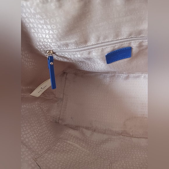 Kate Spade - Cobalt Blue Patent Embossed Tote Bag